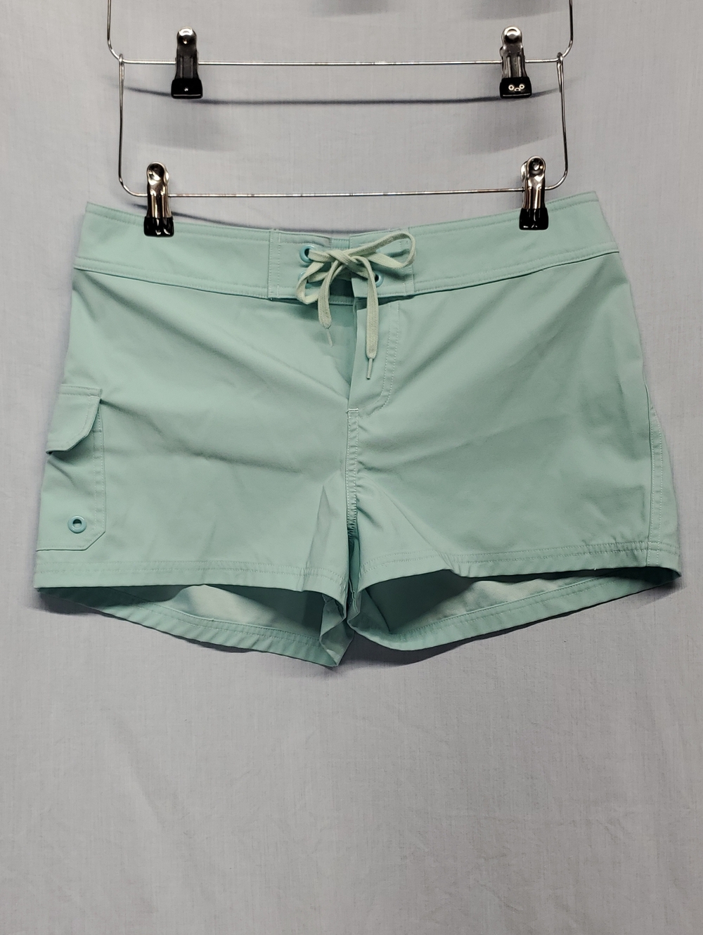 Womenโs Mint Drawstring Swim Bermuda Shorts with Side Pocket #17